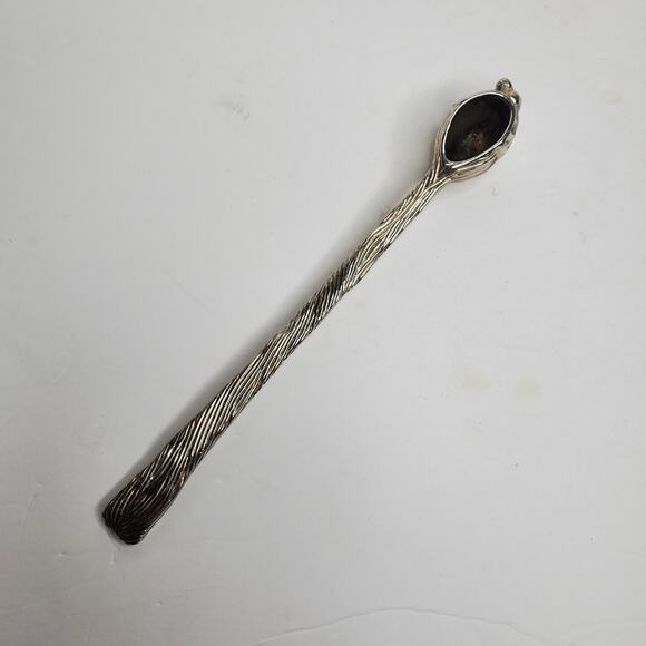 Vintage Santa Claus Head Christmas Silver Tone Candle Snuffer - Picture 5 of 6